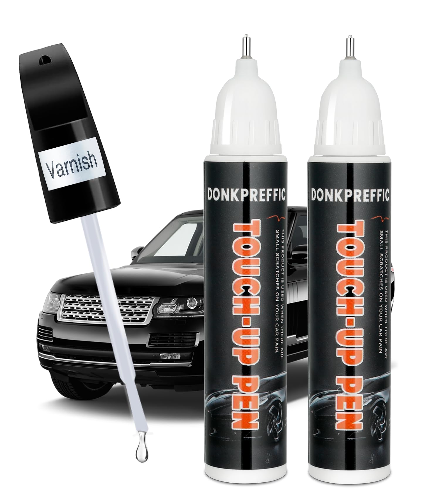 Pintura de retoque negra para coches, bolígrafo de retoque de pintura para coches con barniz transparente, 2 unidades, reparador de arañazos de coche, removedor de arañazos automotrices premium para arañazos profundos, reparación precisa de arañazos y rozaduras en vehículos.