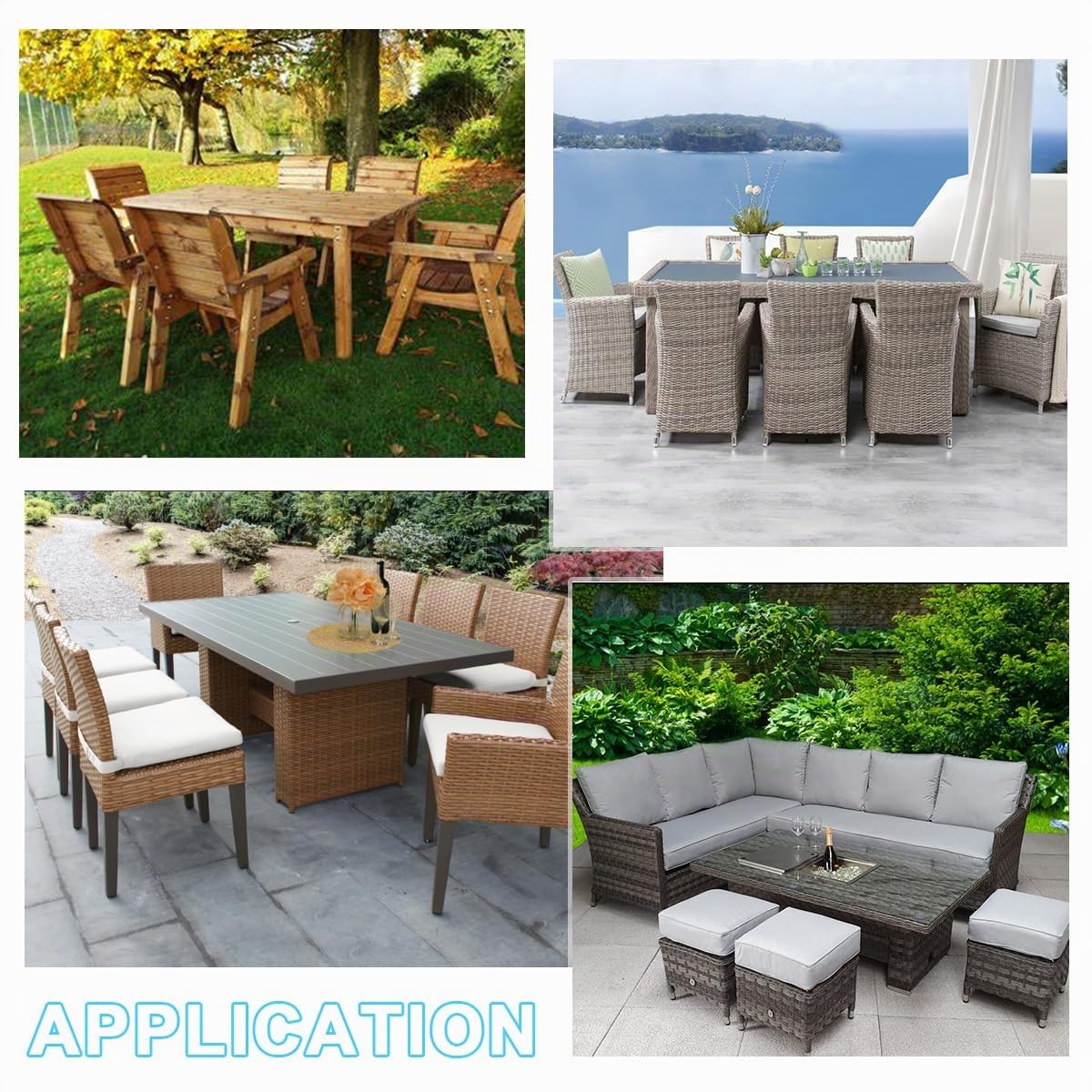 Housse Salon de Jardin Rectangulaire Housse de Protection Housse de Meuble, Bâche Salon de Jardin Extérieur Bache Table de Jardin Imperméable, Coupe-Vent, Anti-UV, 242x162x100cm