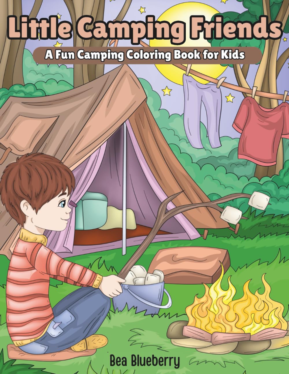 Little Camping Friends: A Fun Camping Coloring Book for Kids (Happy Kids Adventures)