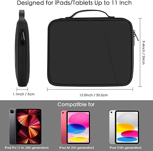 Miniatura 2 de Funda para iPad de 9 a 11 pulgadas, bolsa acolchada para iPad Pro 11 (2022-2018), iPad Air (54 generación), iPad 10.9 (10. generación), Galaxy Tab