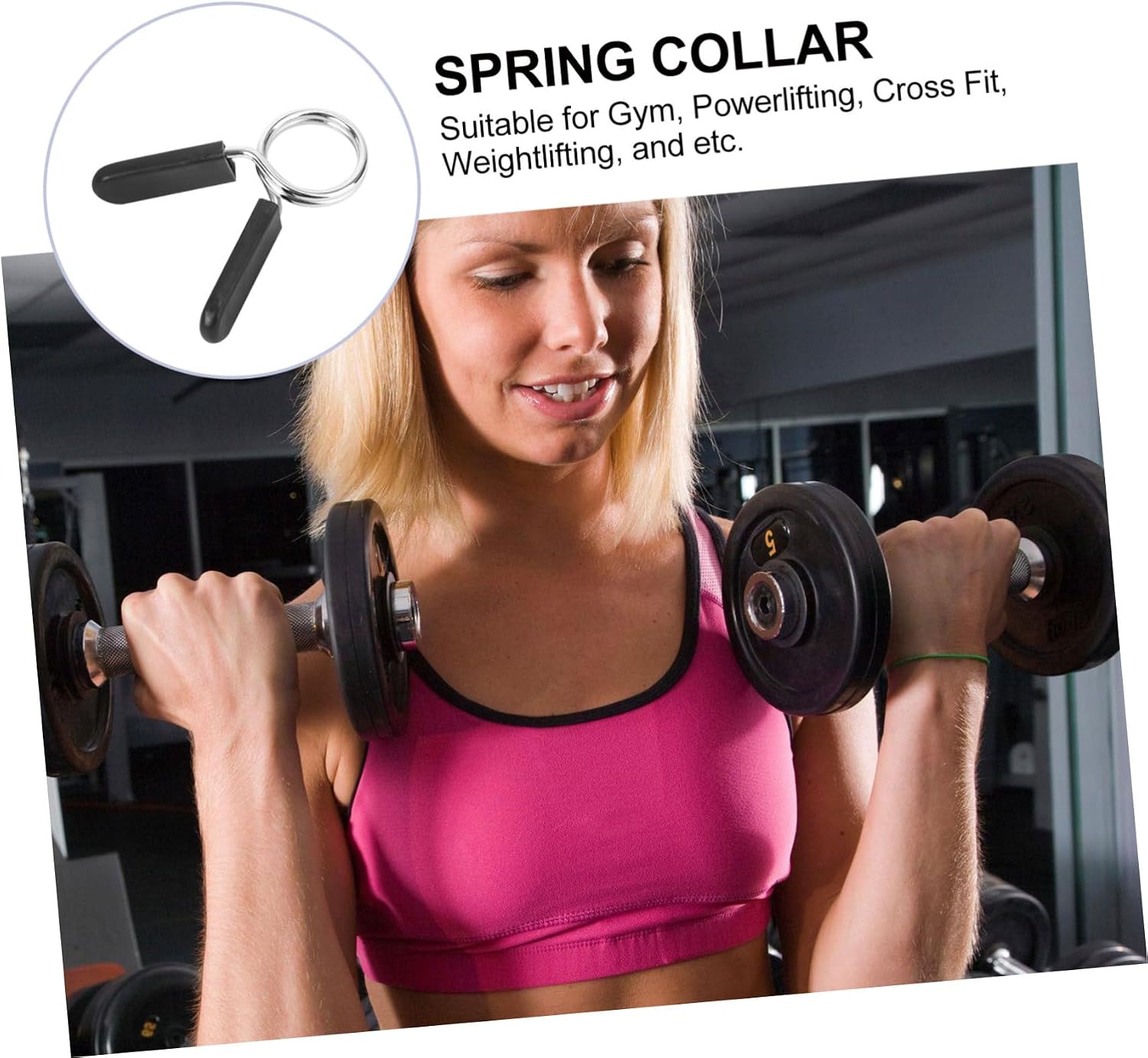 4Pcs Spring Clip Barbell Clamps Durable Dumbbell Collars for Powerlifting Cross Fit Weightlifting Secure Fit Easy to Use Design