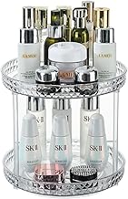 Cosmetic Makeup Storage Box, 2 Tiers, 360° Rotation, Simple Design, Stylish Storage