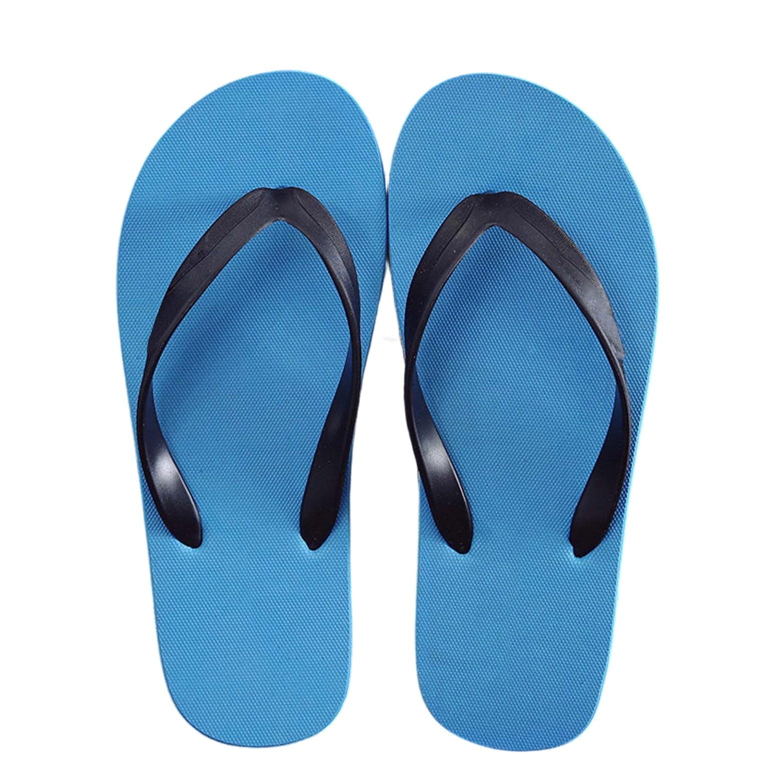 MMRTDJDR Generisch Zapatillas de baño de para Hombre para el Tiempo Libre, cómodas Sandalias de Playa monocromáticas con Suela Plana y Puntera