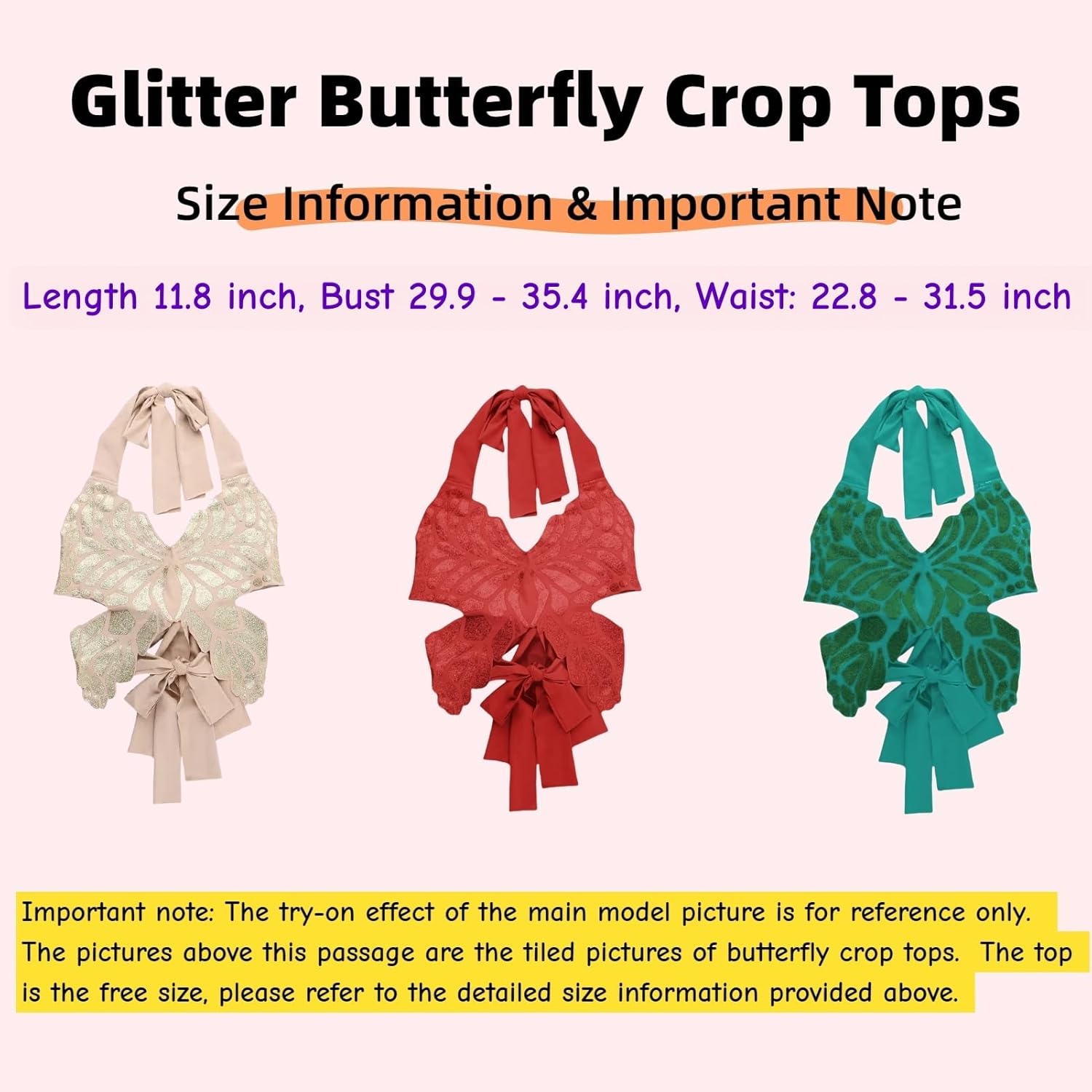 JUMISEE Women Sparkly Rhinestone Butterfly Crop Top Sexy Satin V Neck Bakless Lace Up Cami Tank Top for Rave Festival - Image 3