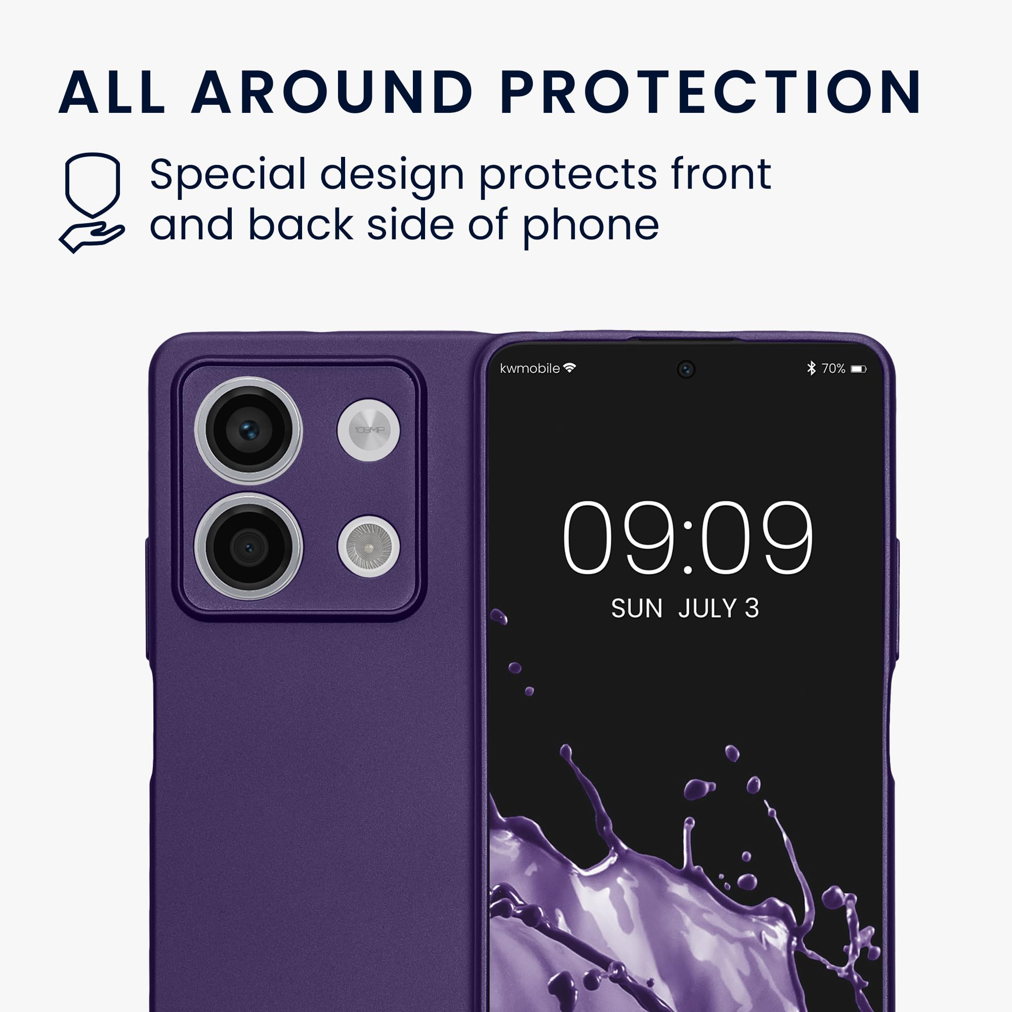 Kwmobile Cover Silicone TPU Per Xiaomi Redmi 13: Custodia Morbida Trasparente, Ultra-Slim, Anti Graffio