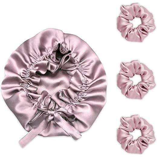 Bonnet Hair Care Protecting Cap + Satin Scrunchies