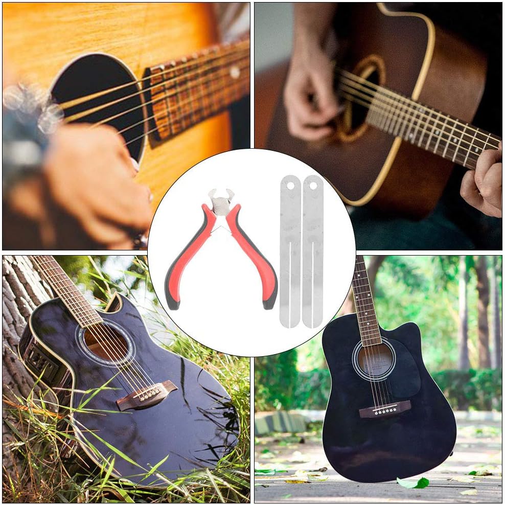Bnineteenteam Guitar Fret Pliers Fret Puller Guitar String Cutter Guitar Fret Nipper Fret Removal Plier with Steel Plates Performance Accessory