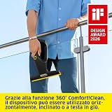 Kärcher WV 2 Universal Precision+ Black Cordless Window Vacuum Cleaner, Battery Life: 35 min, Dirty Water Tank: 120 ml, 2 Suction Nozzles, Spray Bottle with Microfibre Mop Cover, 20 ml Window Cleaner - 3