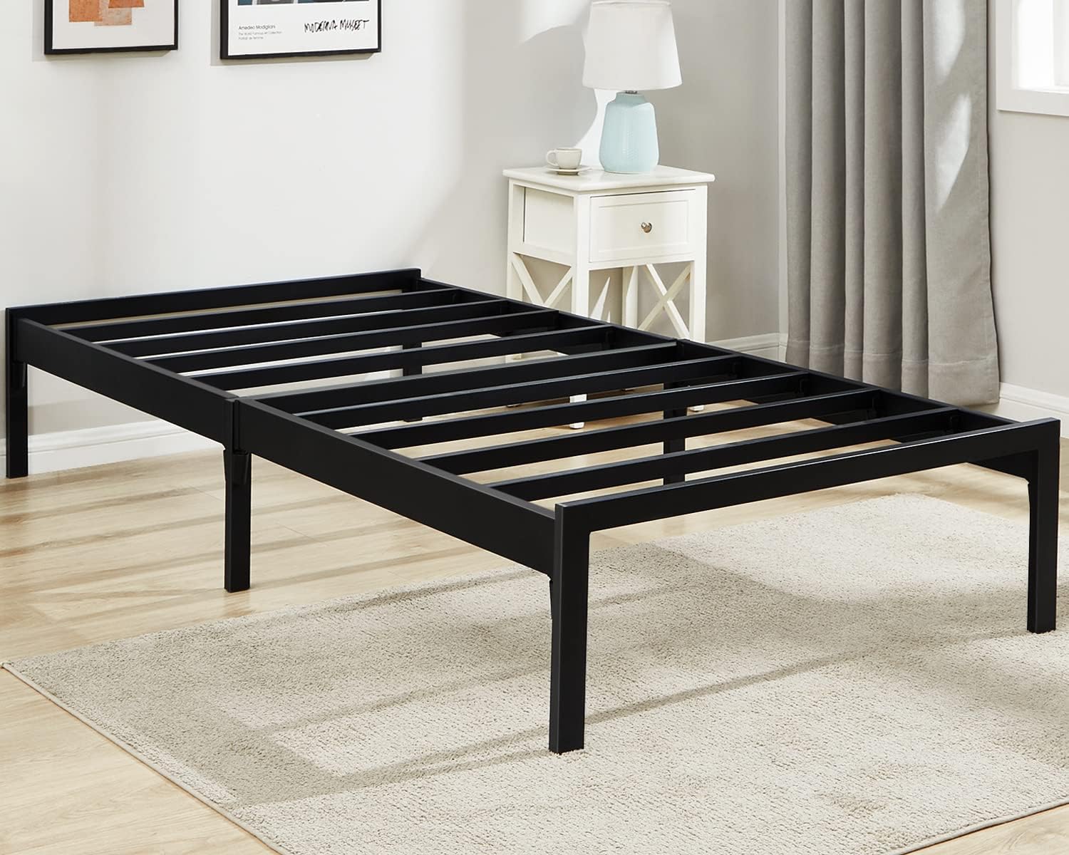 GreenForest Twin Bed Frame 5 Minutes Easy Assemble Metal