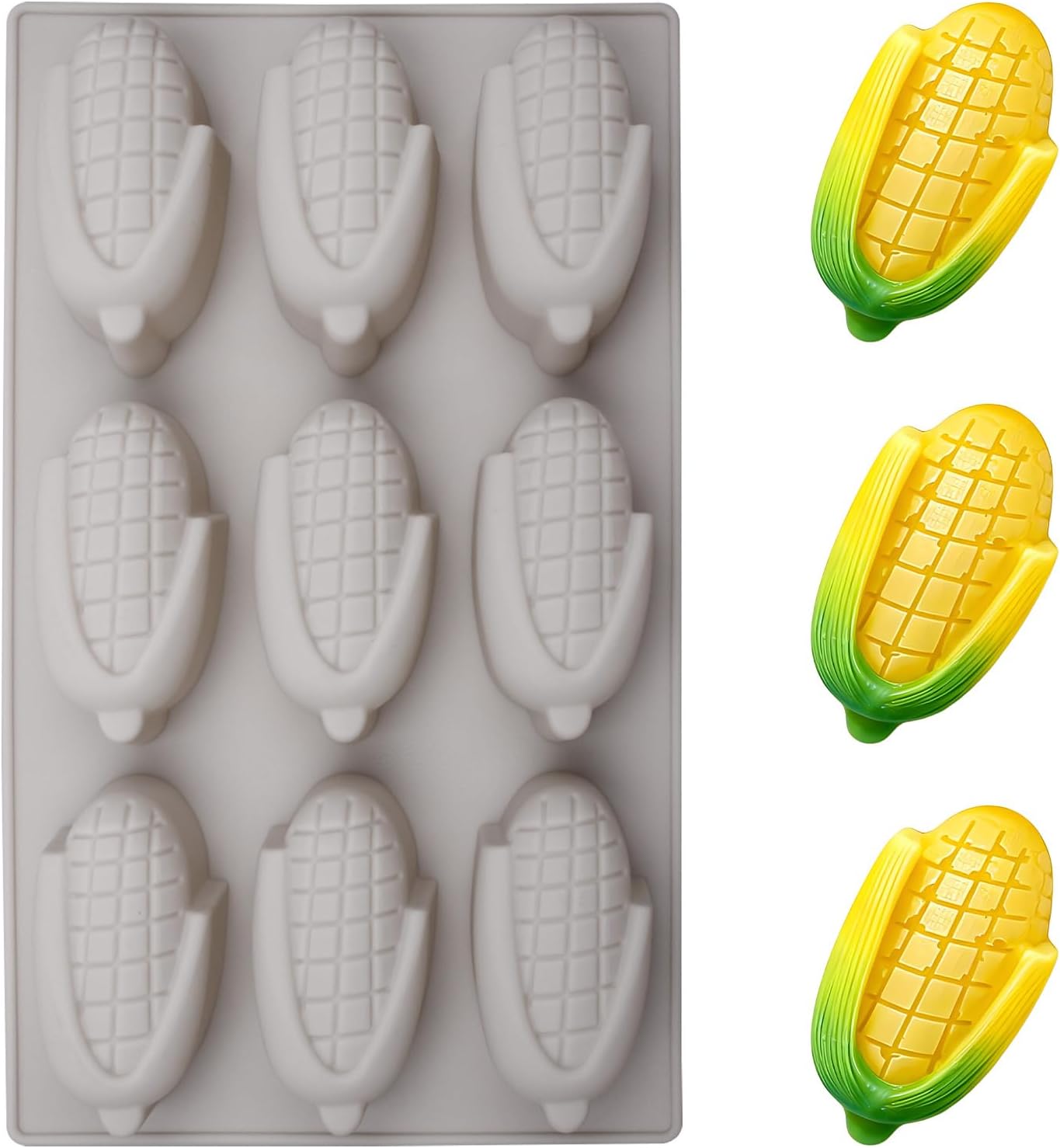 Silicone Corn Shaped Mold for Baking, 9-Cavity