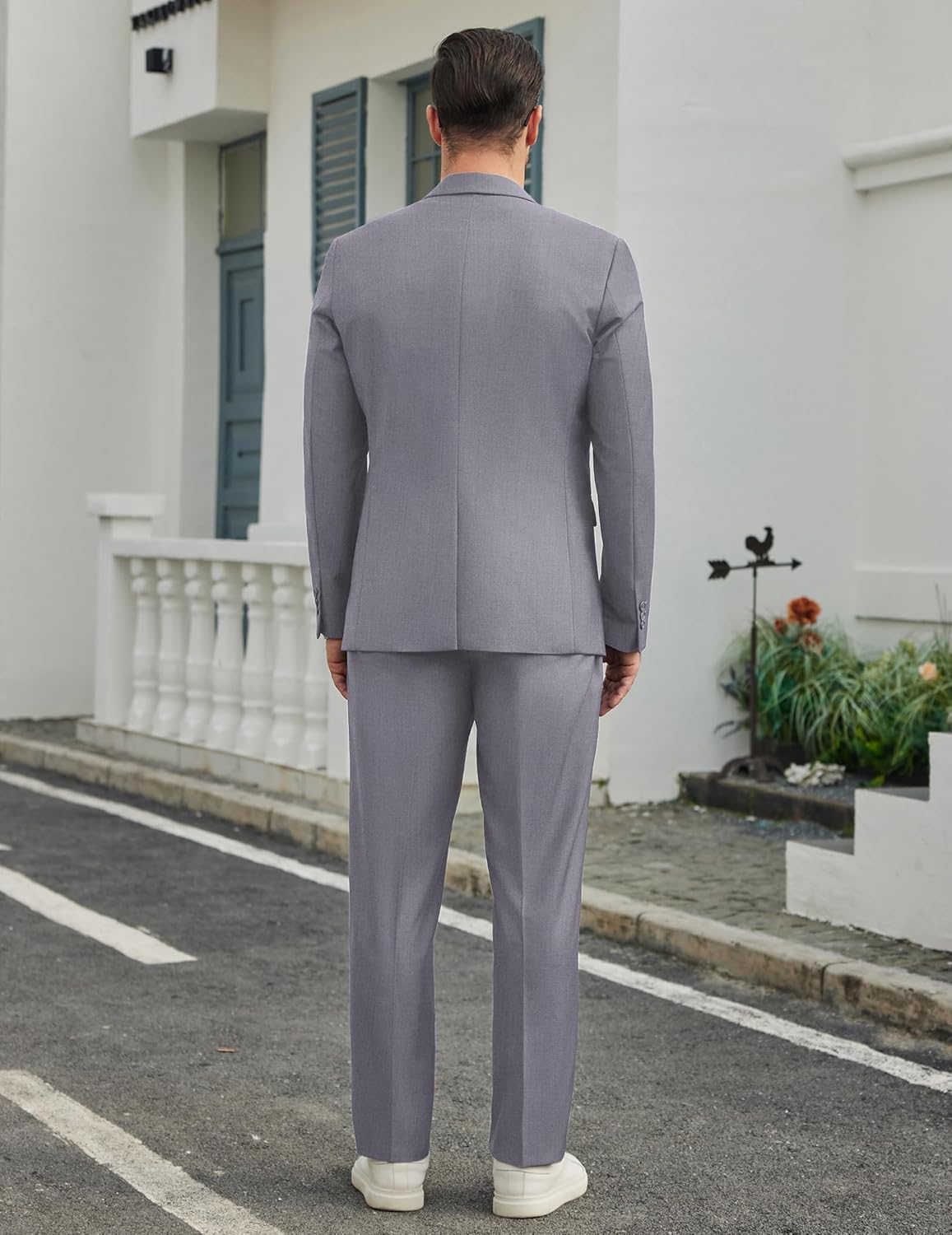 COOFANDY Men's Suits Regular Fit 2 Piece Suit Set One Button Solid Blazer and Pants for Wedding Prom Casual Business - Image 5