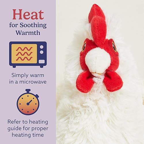Miniatura 4 de warmies Peluches juveniles con peso y aptos para microondas, pollo, peluche térmico para calidez y comodidad, lindos juguetes de felpa suave para