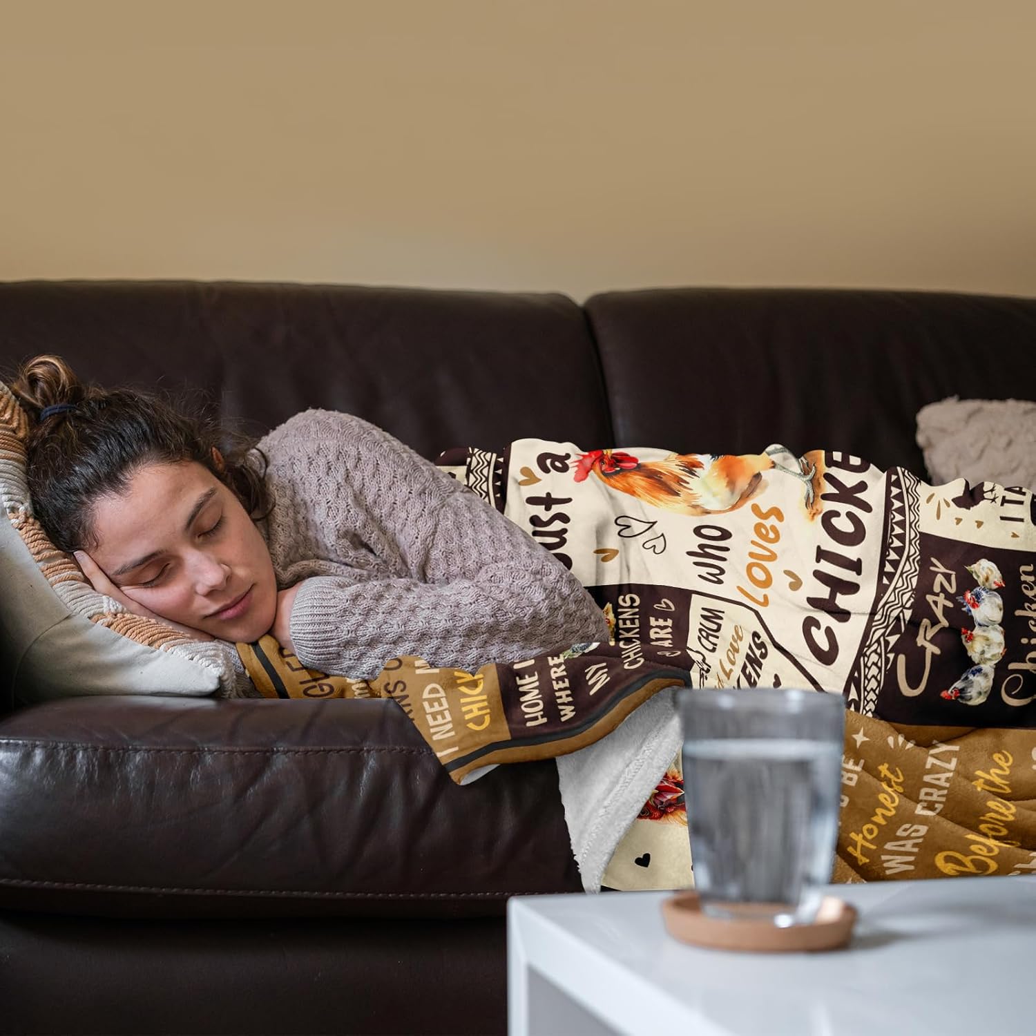 Chicken Gifts for Women/Chicken Lovers, Chick Themed Gifts, Chick Lover/Lady/Mom Presents Throw Blanket 50"x60" - Image 4