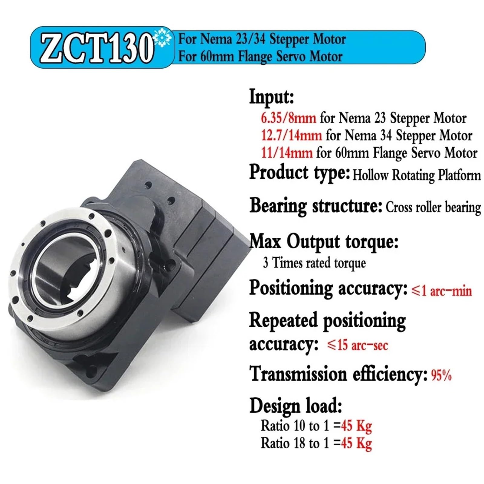 4ème Moteur Rotatif Creux indexeur Rotatif remplacer