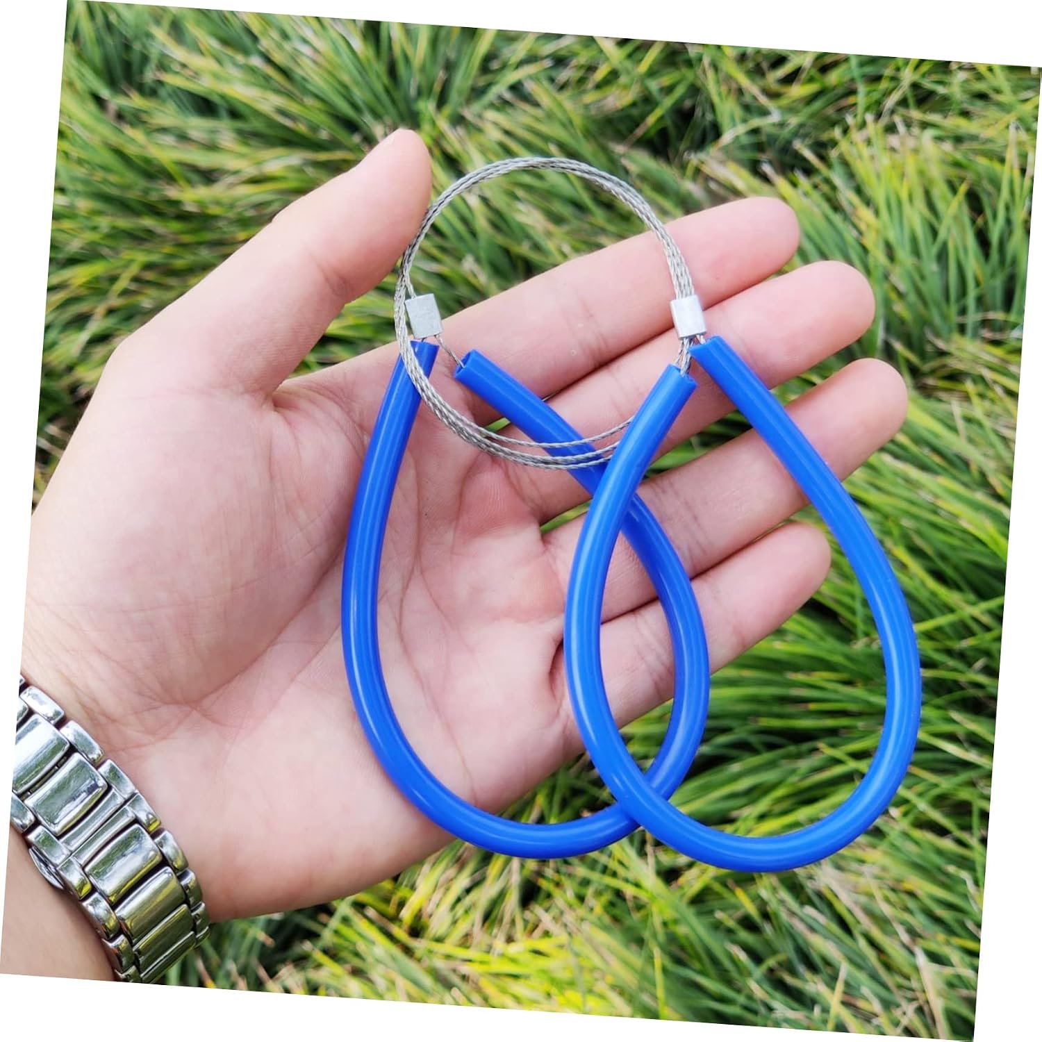 BESPORTBLE 2pcs Stainless Steel Wire Saws Pvc Handles for Outdoor Survival Gear for Camping Hiking Fishing and Emergency Situations