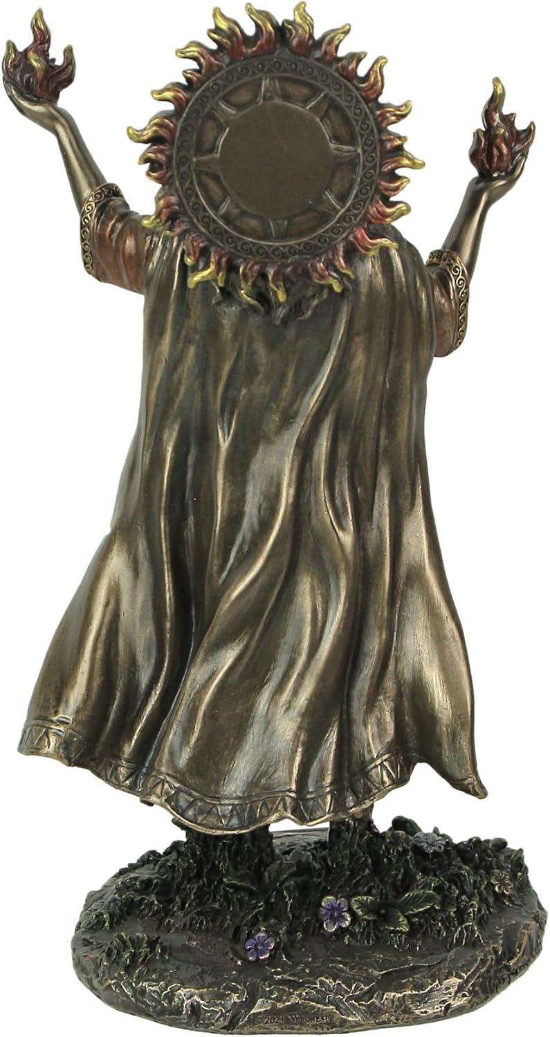 Veronese Design 9 1/4" Tall Belenus The Celtic Sun God of Healing Cold Cast Resin Antique Sculpture Antique Bronze Finish Statue Altar Decoration Mystic Gifts