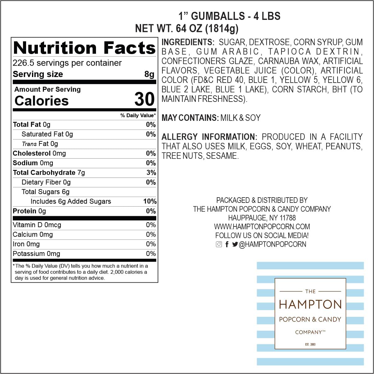 1 Inch Gumballs for Gumball Machine, Approx. 220 Pieces, 4lb Bulk Bag, Large Gumballs, Bubble Gum Balls Assorted Fruit Flavored Bubble Gum, Gumball Machine Refills