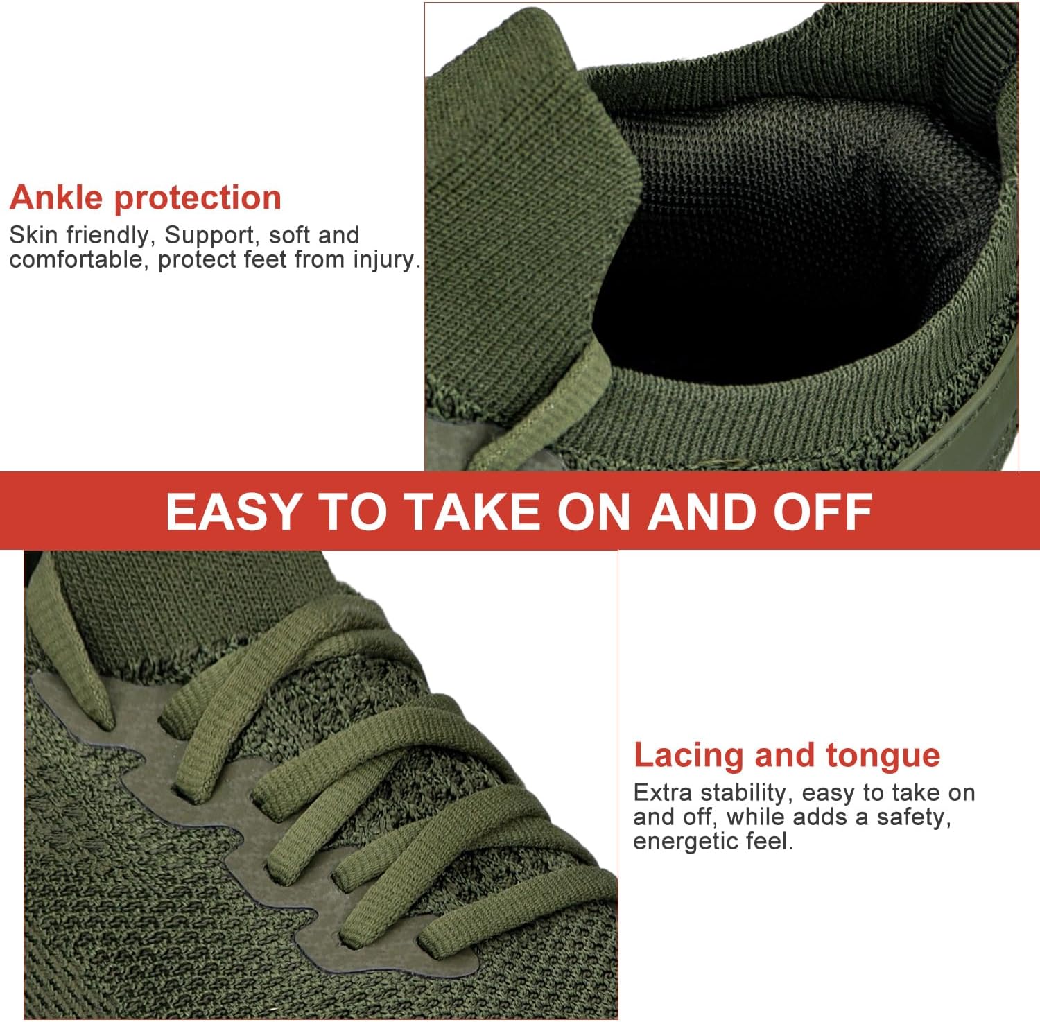 Abboos Women's Non Slip Gym Workout Shoes, Lightweight Breathable Tennis Shoes, Mesh Walking Sneakers - Image 5