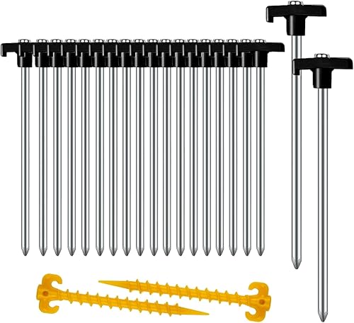 Miniatura 11 de 12 piezas de estacas para tienda de campaña, estacas de camping, estacas de tierra de 7.1 pulgadas de AVOFOREST, estacas de tienda de campaña de