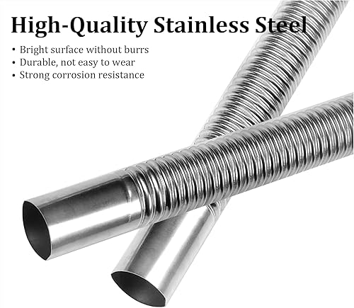 Miniatura 7 de KXKZREN Tubo de escape recto de acero inoxidable 316 resistente a la corrosión de grado marino para accesorios de tubo de 0.945 in, utilizado para