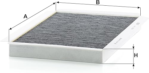 Miniatura 3 de Mann Filter CUK 3569 Filtro de aire de cabina automotriz con carbón activado, Filtro de repuesto OEM para compartimento de pasajeros de coche y