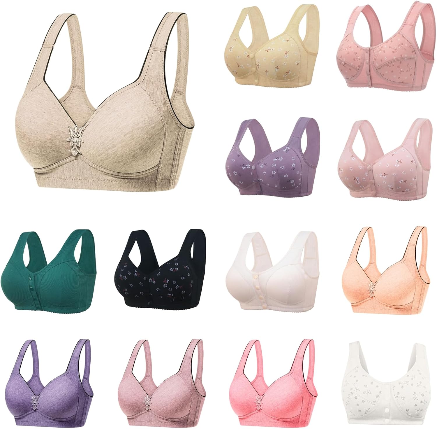 Prime 5 Dollar ItemsFront Clasp Bras for Seniors Womens