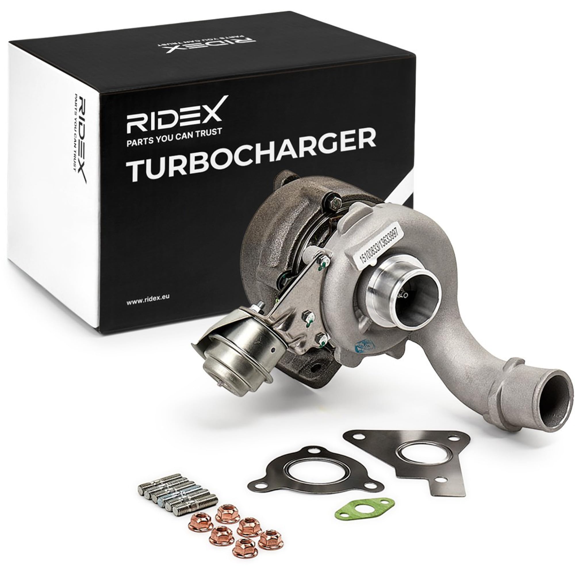 RIDEX Turbocompresseur Turbocompresseur à gaz d'échappement Compatible avec RENAULT Espace 4 JK, JK0/1 y compris Jeu de joints d’étanchéité avec matériel de montage/fixation