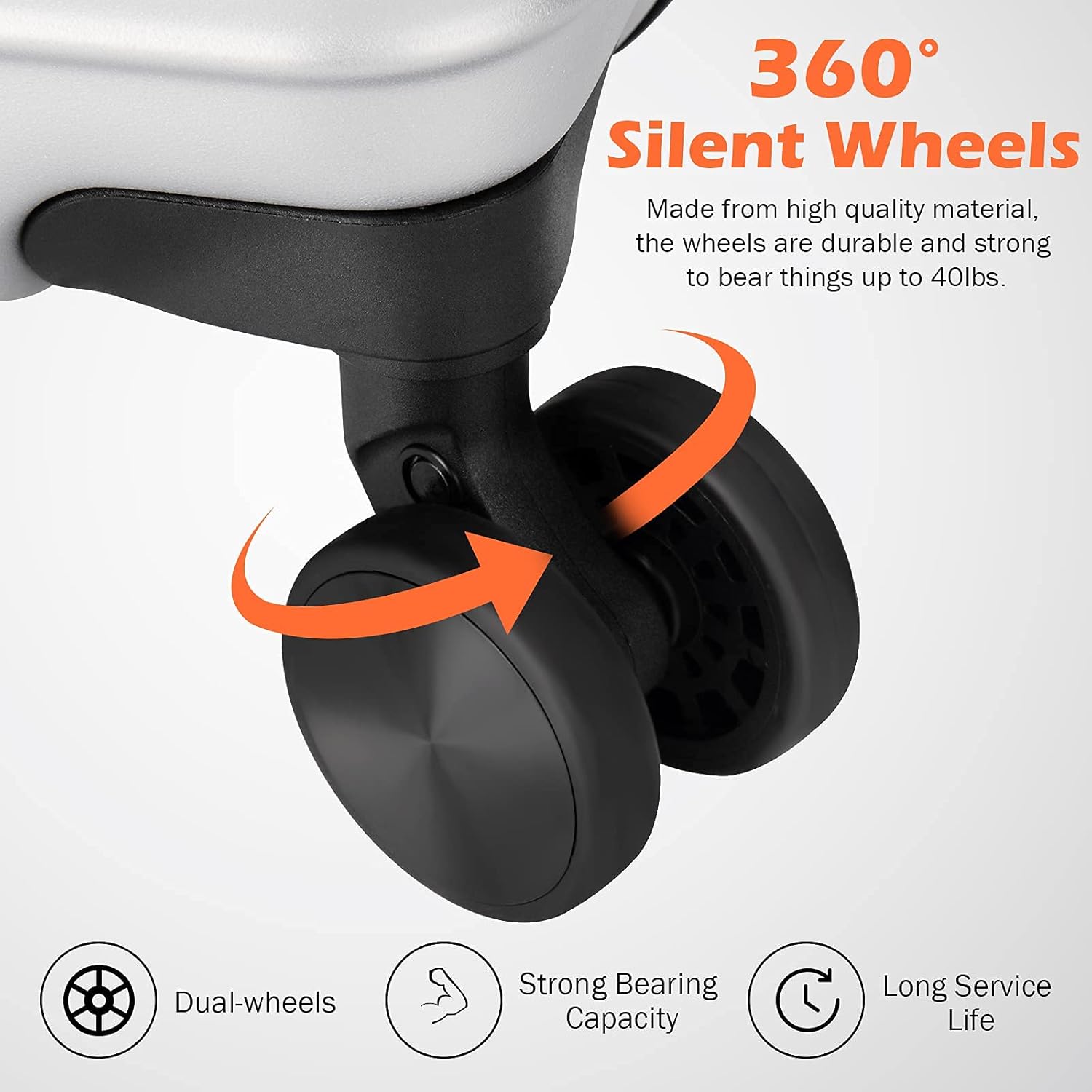 review Goplus Carry-On Luggage, Hardside Luggage w/ 4 Spinner Double-Wheels & TSA Lock, Lightweight 100% PC Suitcase for Travel Adults, Kids, 20-inch (Sliver)