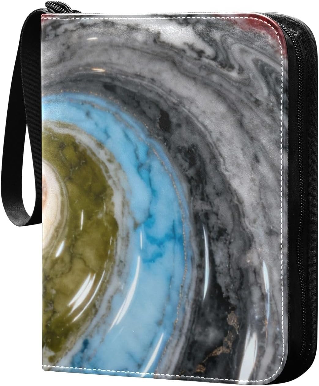 Trading Card Binder Holder, Collection Card Protection, 50pages Put Up To 400 Cards Multicolor Swirl