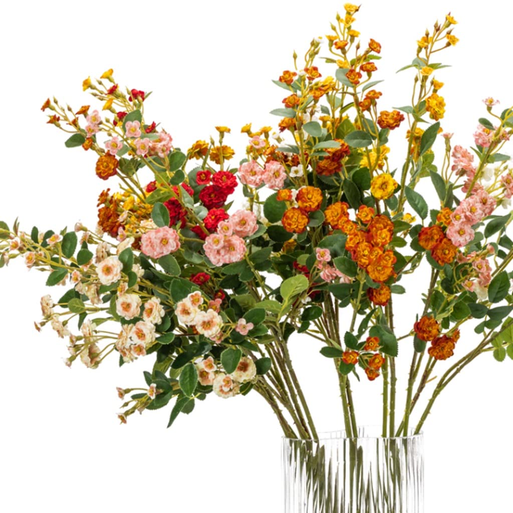 XDLEDMKIZ Realistic Artificial Flowers, Silk Fake Flowers Leaf Rose for Floral Decor Bouquet, Simulation Flowers for Home Decor