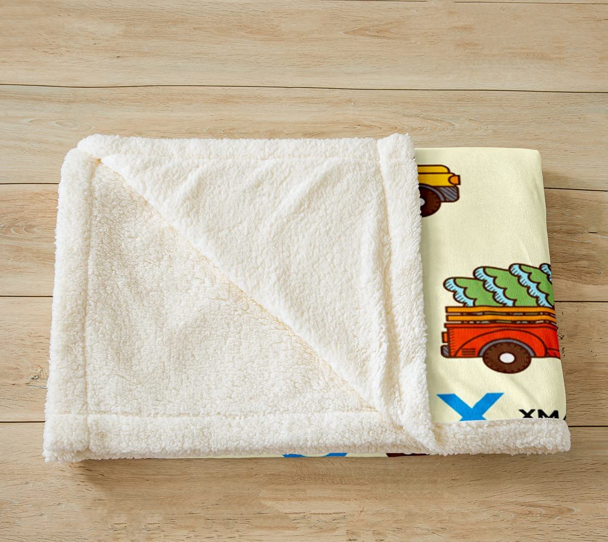 Coperta da escavatore in pile con stampa a fumetti, motivo alfabeto, sherpa, coperta sfocata, per bambini, ragazzi, ragazze, adulti, 200 x 200 cm, per letto e divano