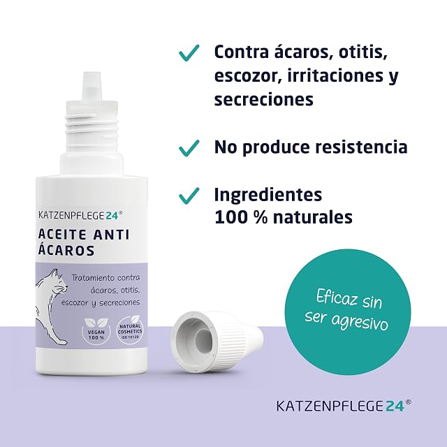 Foto 2 de 8 de KATZENPFLEGE24 Aceite antiácaros Gatos y Perros 50ml