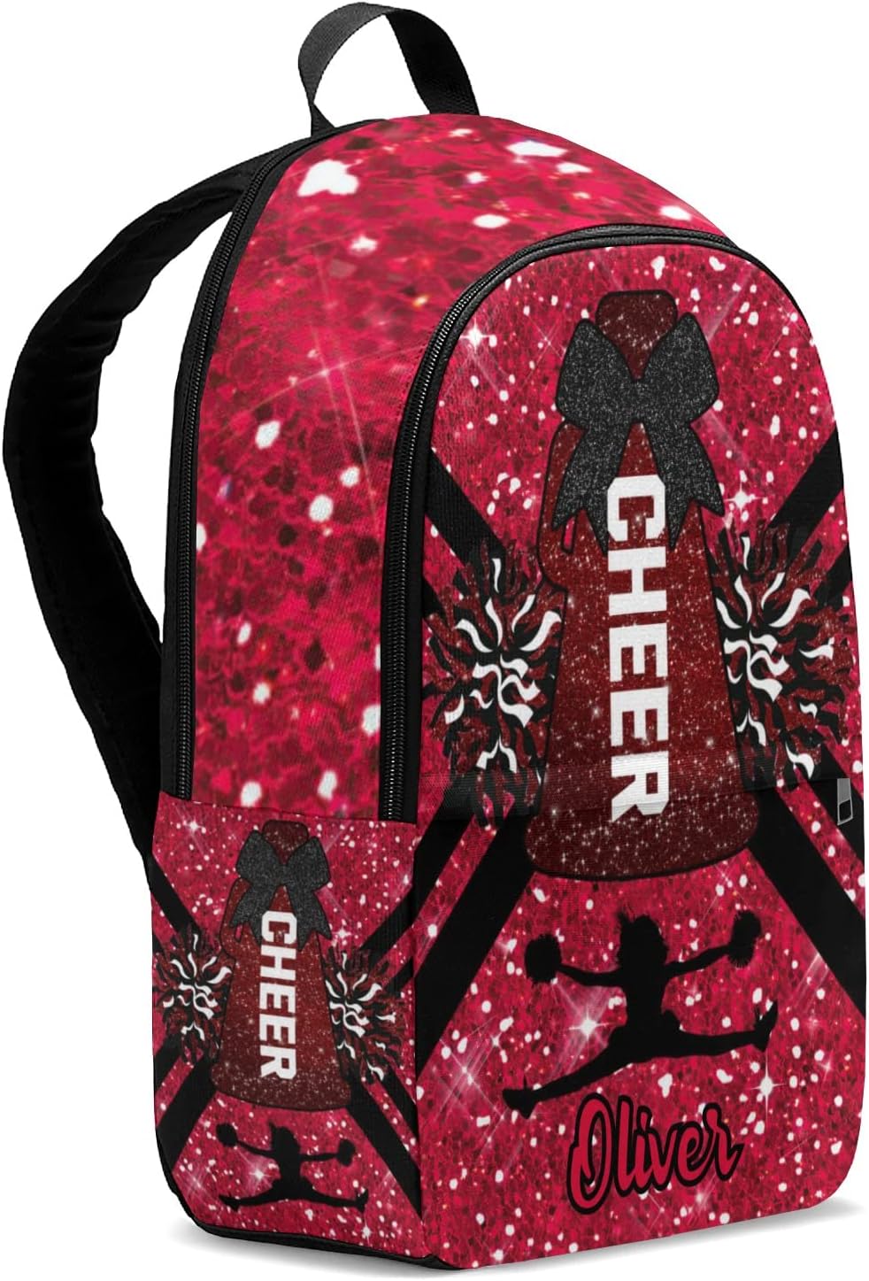 Light Red Cheerleader Cheer Backpac Shoulder Casual Travel Daypack Computer Laptop Bag for Women Men Gift