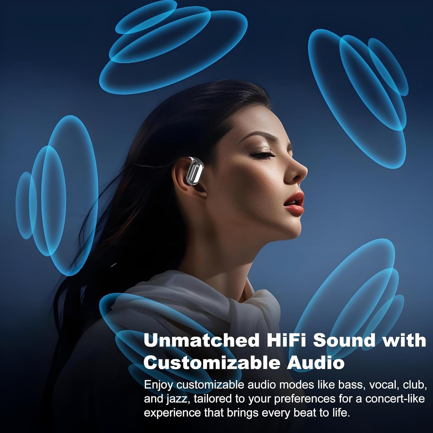 Silver Wireless Earbuds, Bluetooth Headphones, HD Sound Ear Buds for Travel (Model A) - Image 7