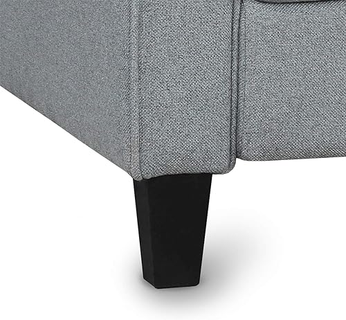 Miniatura 5 de Harper&Bright Designs - Juego de sofá tapizado de tela de lino para sala de estar (asiento individual, gris)