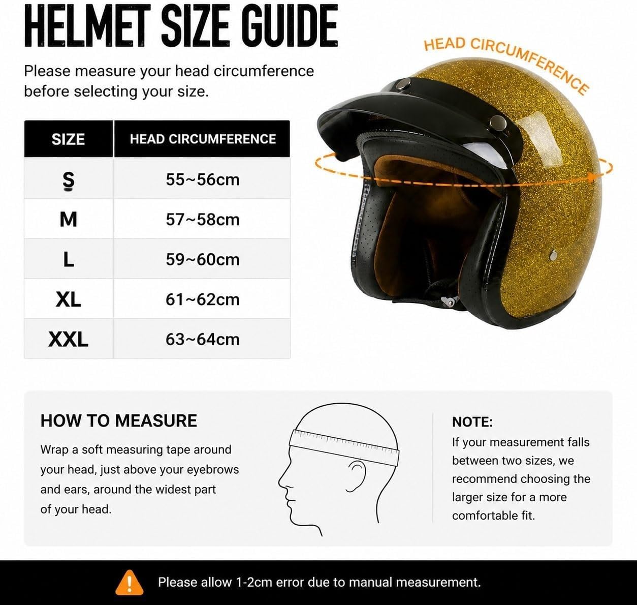 Casque de Moto Jet rétro Vintage Cromwell, homologué ECE et Dot, Polyvalent pour la Circulation Urbaine Quotidienne et Les Excursions de Loisirs à Moto. A,M=57-58cm