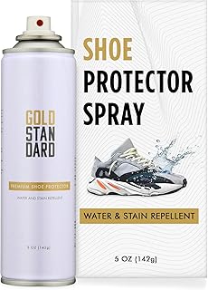 Gold Standard Water-Repellent Shoe Protector Spray, Waterproof for Suede, Leather, White Sneakers & Boots, 5 oz