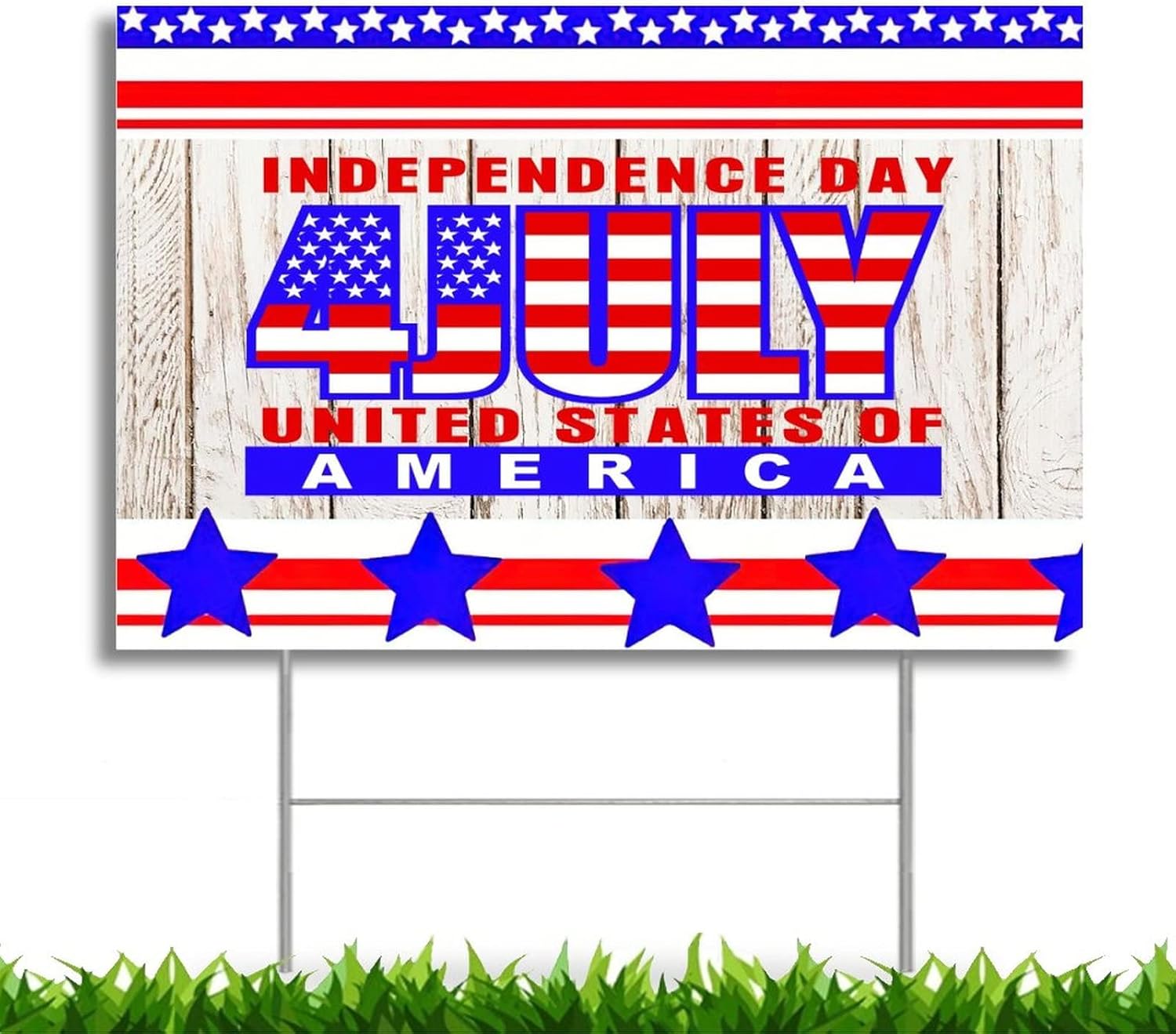 United States of America Blank Lawn Signs with Stakes