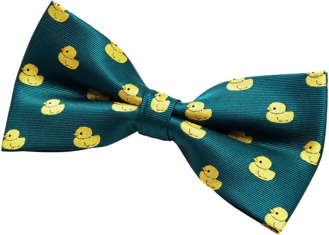 Retreez Classic Rubber Duck Woven Pre-tied Bow Tie (5")