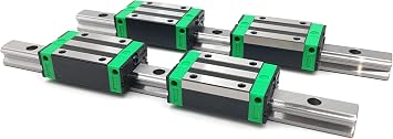 Linear Guide Rail 2PCS HGR20-500MM Linear Rail HGR20 Linear Slide Rail 4PCS HGH20CA Carriage Slider Block CNC Kit for Automated Machines DIY Project