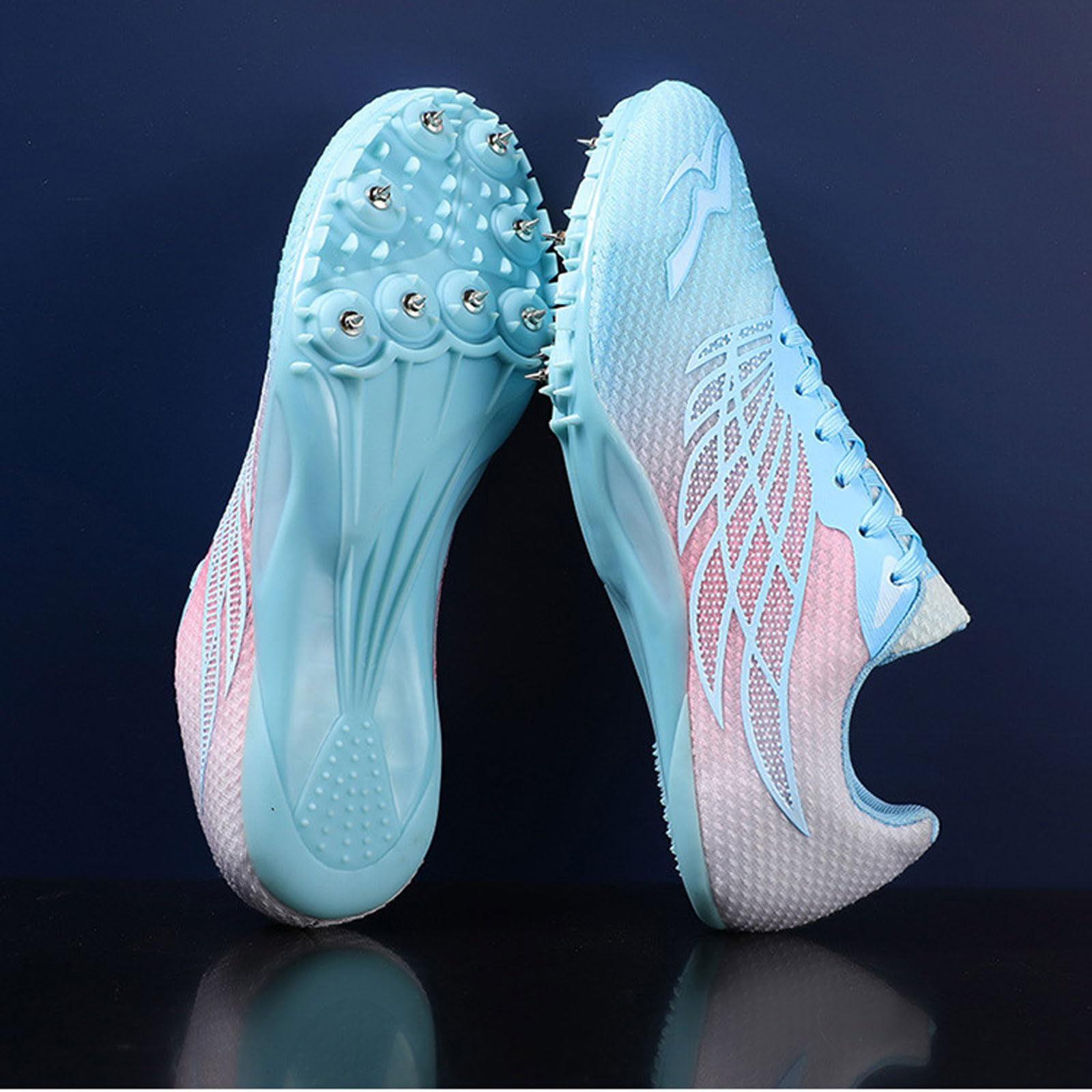 Leggero e Confortevole Track And Field Sprint Scarpe Unisex Leggere Antiscivolo con Punte Scarpe Corsa Antiusura Antiscivolo Allenamento da Competizione Scarpe Competizione di Allenamento