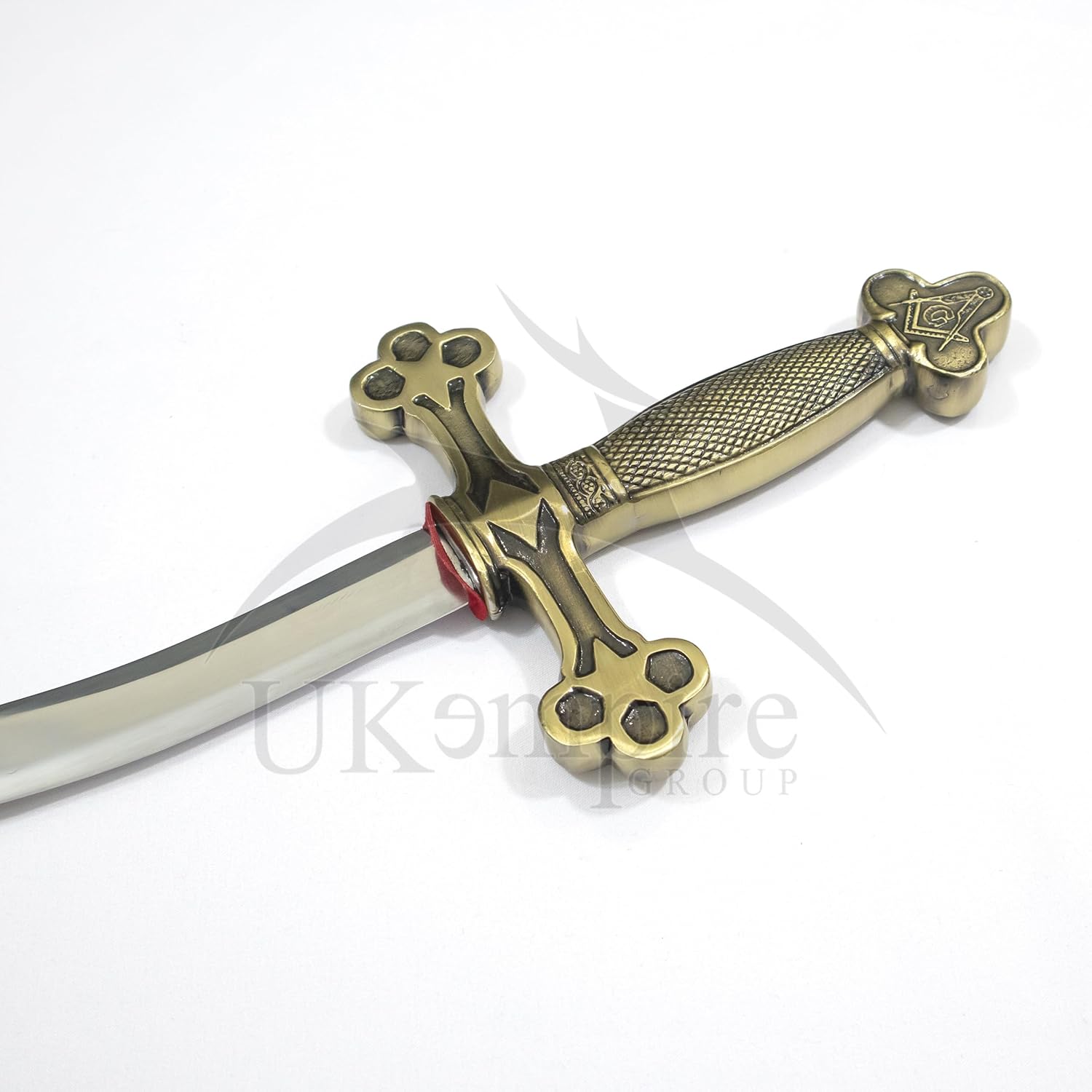 Premium Masonic Master Mason Sword with Black Leather Case (Set of 2) – Square and Compass with G Swords | Freemasons Daggers