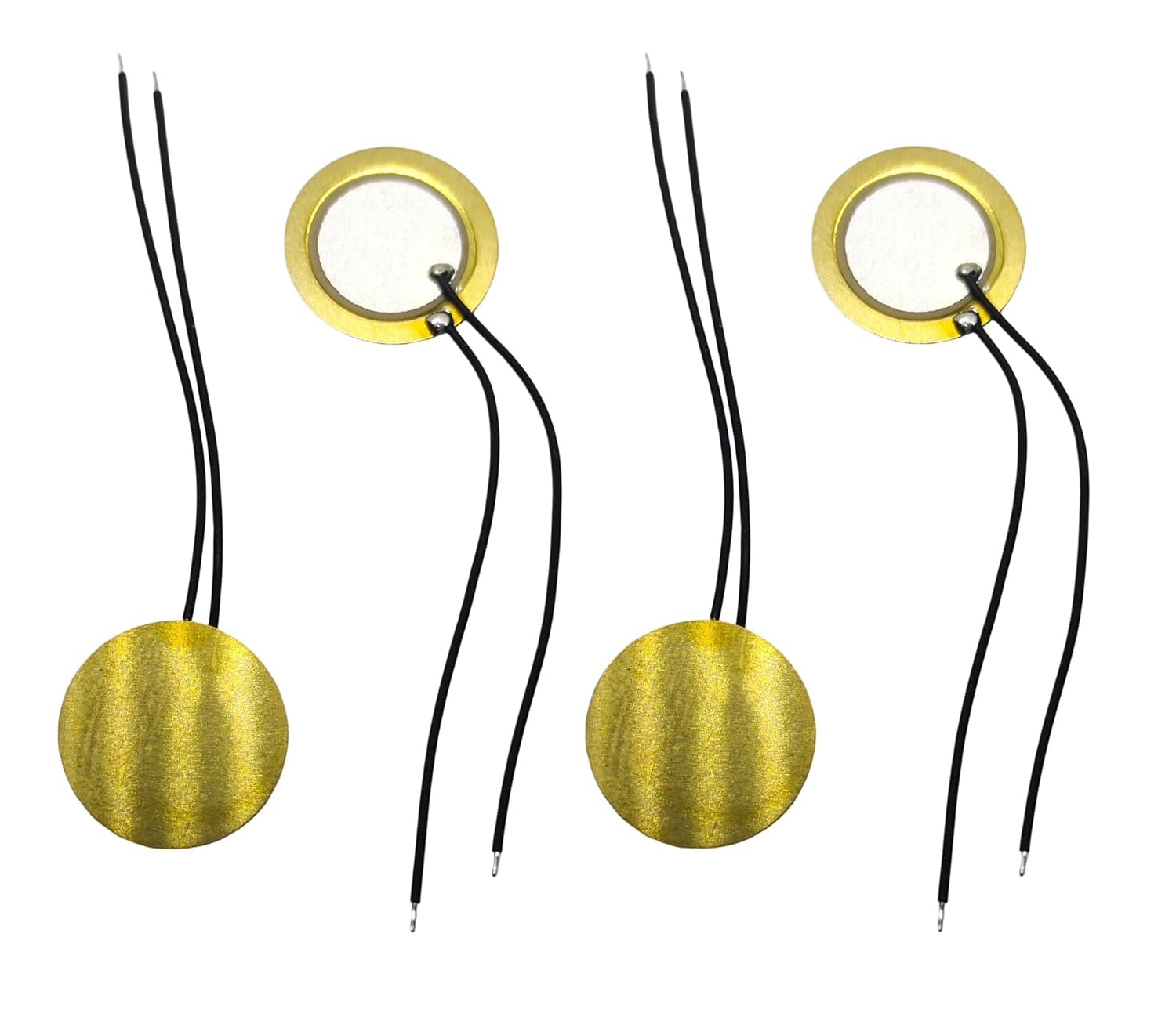 INVENTO 4Pcs 12mm Piezo Ceramic Elements Sounder Sensor Trigger Drum ...