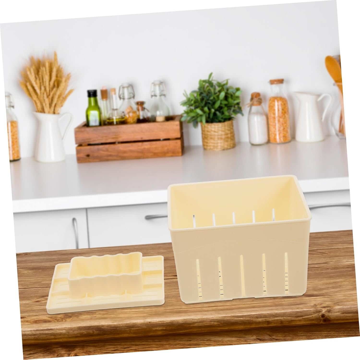 3 Set Tofu Cheese Press Mold with Lid, Plastic Kitchen Tool