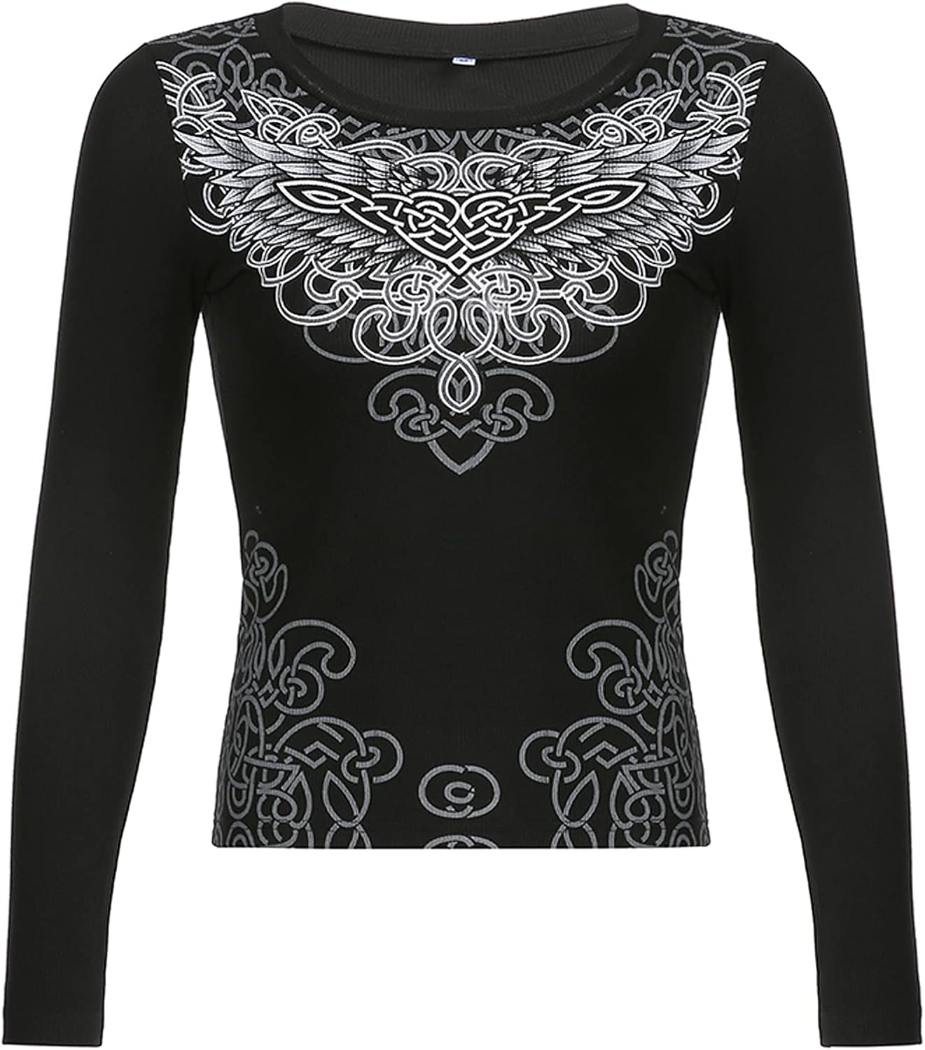 Women Teen Girls Fairy Grunge Clothes Y2k Long Sleeve Baggy Shirt Graphic Baby Tee Fall Vintage Streetwear T-Shirt - Image 5