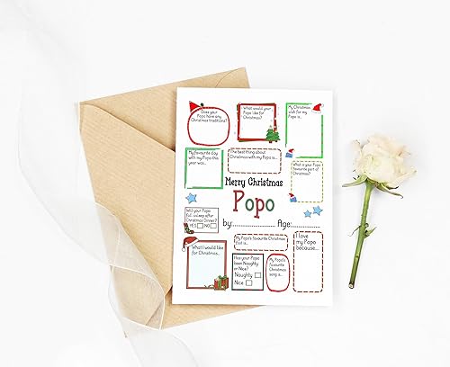 Miniatura 2 de Popo Christmas Card - Fill In The Blanks Christmas Card - Funny Christmas Card - Merry Christmas Popo Card - Christmas Card From Daughter - From Son