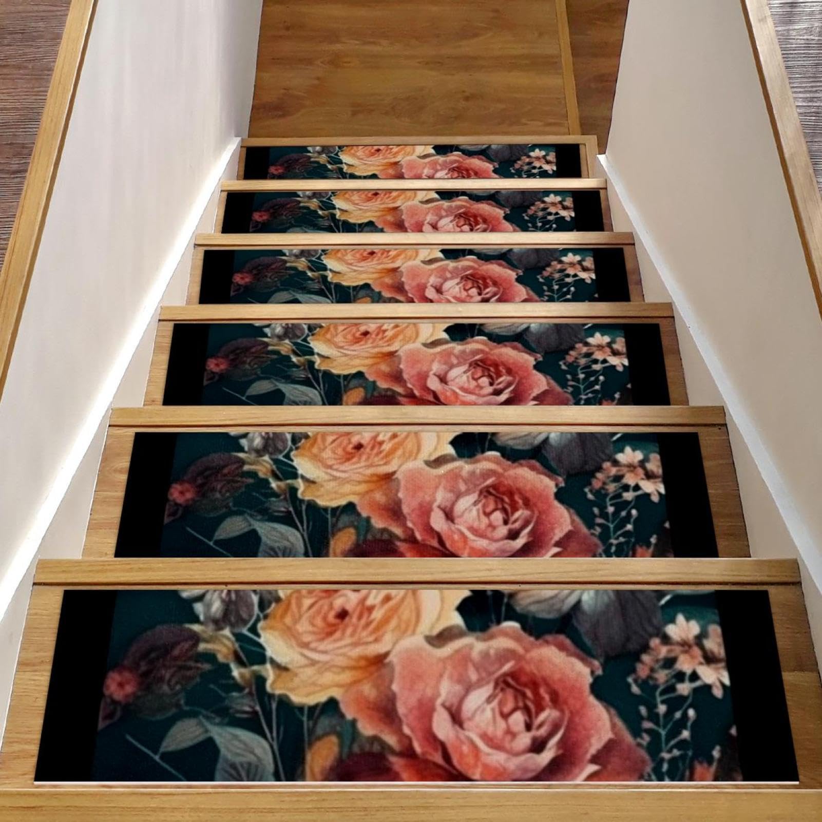 Alfombra antideslizante para peldaños de madera lavables 15uds 1