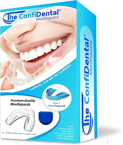 Miniatura 11 de The ConfiDental Protector bucal para rechinar dientes por la noche, paquete de 6 protectores dentales moldeables para apretar y bruxismo, ajuste