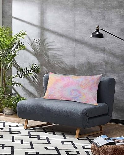 Miniatura 3 de Fundas de almohada coloridas de teñido anudado tamaño King, fundas de almohada suaves decorativas para sofá de cuerpo largo, funda de cojín lumbar