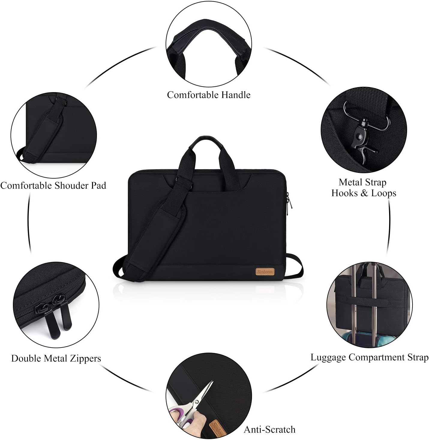 Flаѕh Dеаlѕ - 70% оƒƒ Simboom 15.6 Inch Laptop Sleeve, Laptop Messenger Bag with Accessories Organizer Pouch, Nylon Protective Case Compatible with 15.6 inch Dell Acer Asus Hp Lenovo - Black Rеvіеw Simboom 15.6 Inch Laptop Sleeve, Laptop Messenger Bag with Accessories Organizer Pouch, Nylon Protective Case Compatible with 15.6 inch Dell Acer Asus Hp Lenovo - Black